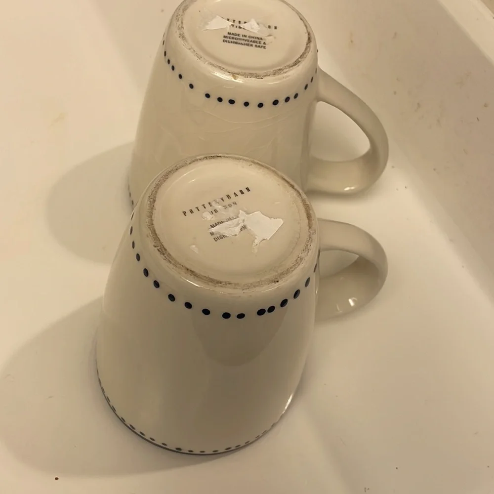 Pottery Barn cup mug set
